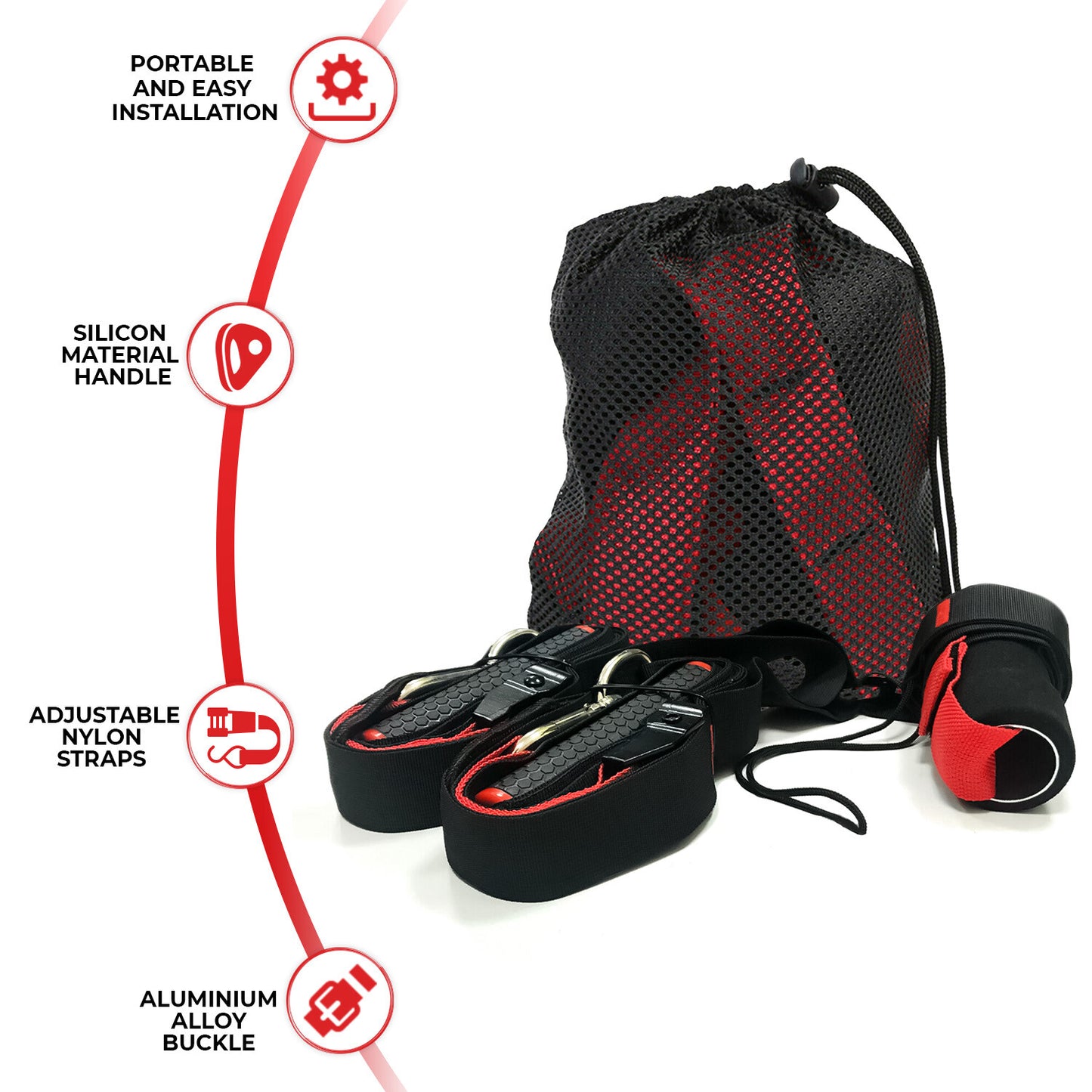 PRO SUSPENSION RESISTANCE BAND TRAINER WORKOUT TRAIN HOME GYM CROSSFIT EXERCISE