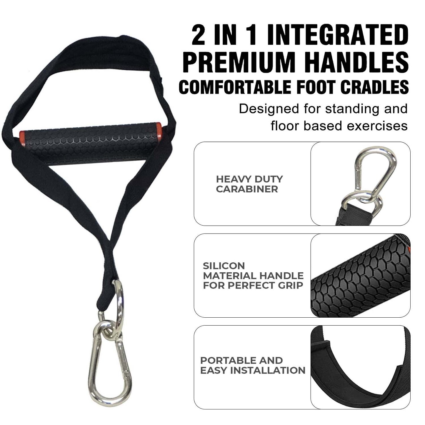 PRO SUSPENSION RESISTANCE BAND TRAINER WORKOUT TRAIN HOME GYM CROSSFIT EXERCISE